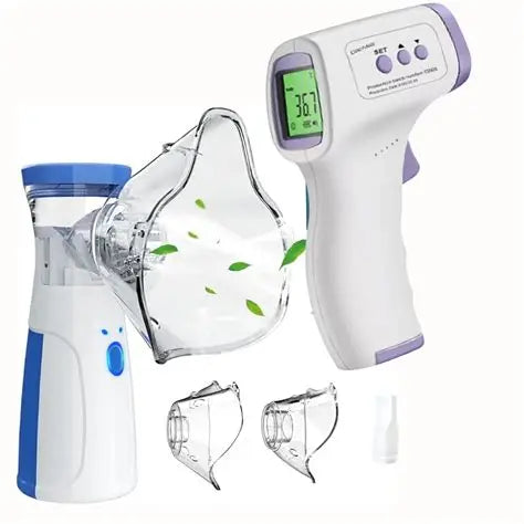 ⚕️Nebulizador Portatil + Termometro Digital Infrarrojo