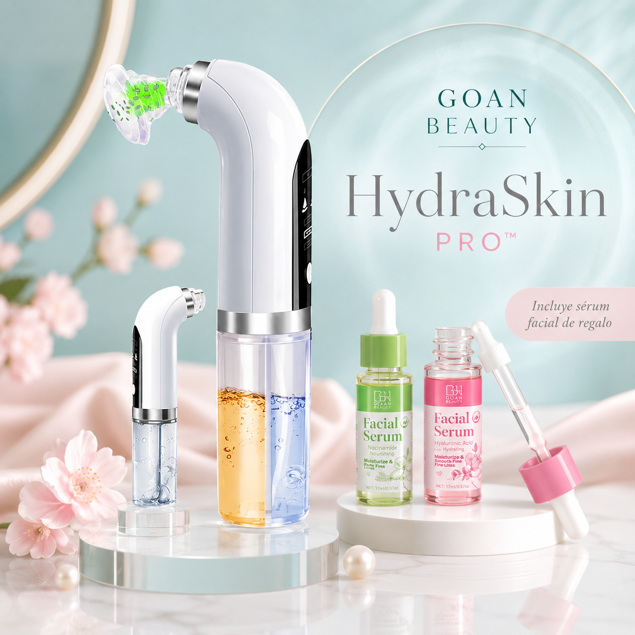 HydraSkin PRO™ – Limpieza Facial Profunda con Tecnología de Succión e Hidratación