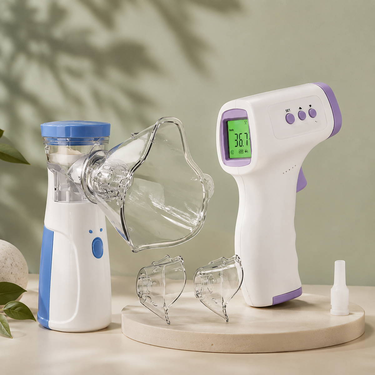 ⚕️Nebulizador Portatil + Termometro Digital Infrarrojo