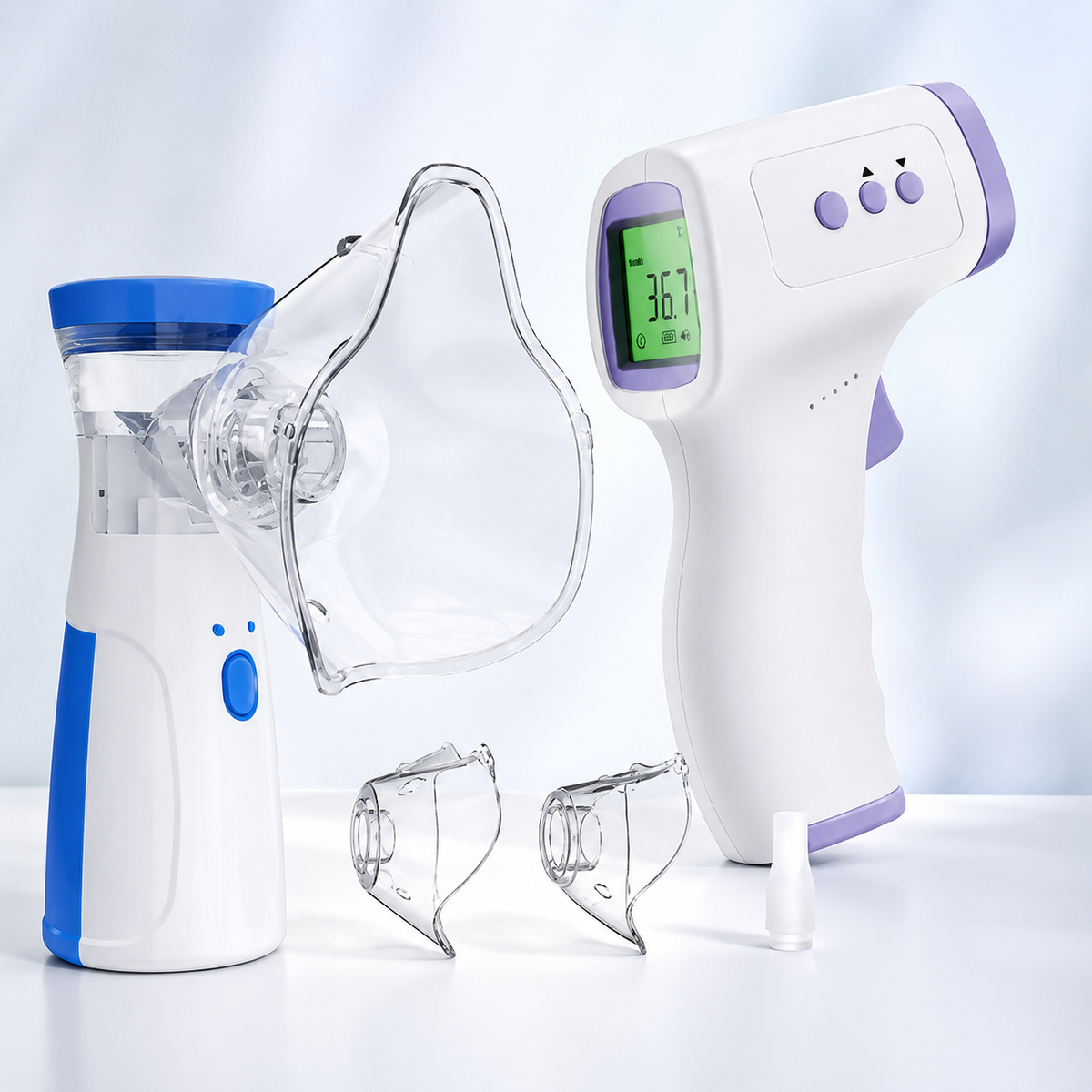⚕️Nebulizador Portatil + Termometro Digital Infrarrojo