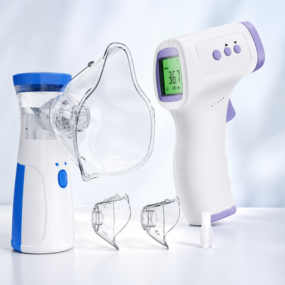 ⚕️Nebulizador Portatil + Termometro Digital Infrarrojo