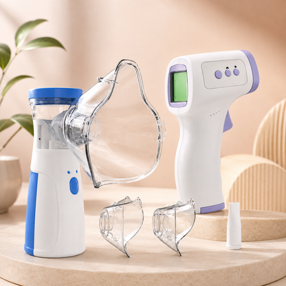 ⚕️Nebulizador Portatil + Termometro Digital Infrarrojo